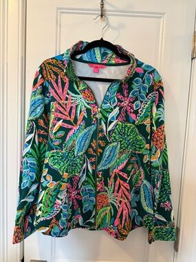 NWOT - Lilly Pulitzer UPF 50+ Leona Jacket Sunshine Jungle - size L